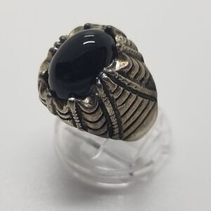 Gold Black Onyx Ring 